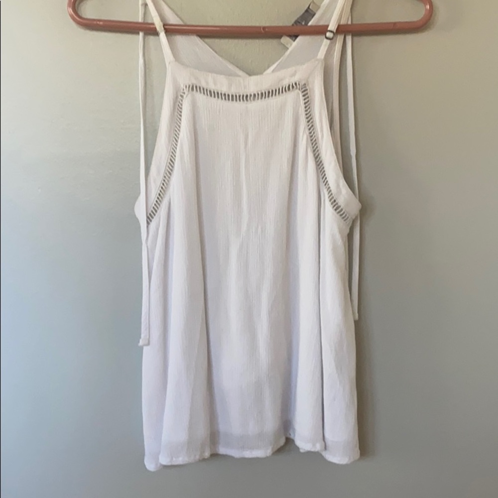 white halter hollister tank top